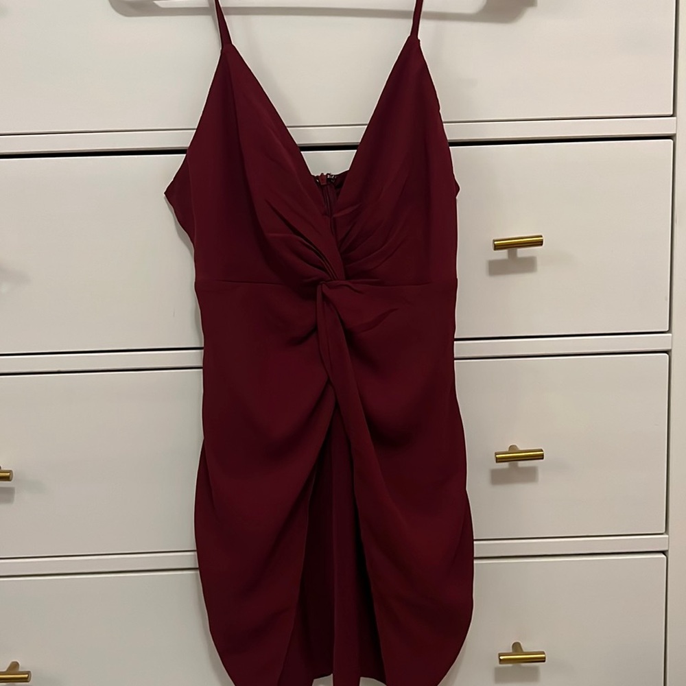 REVOLVE About Us Maroon Mini Dress
